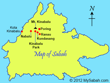 location map of Poring Hot Springs