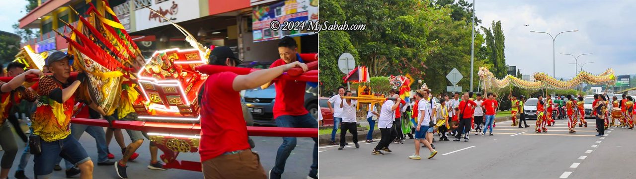 Chingay parade in Donggongon Town