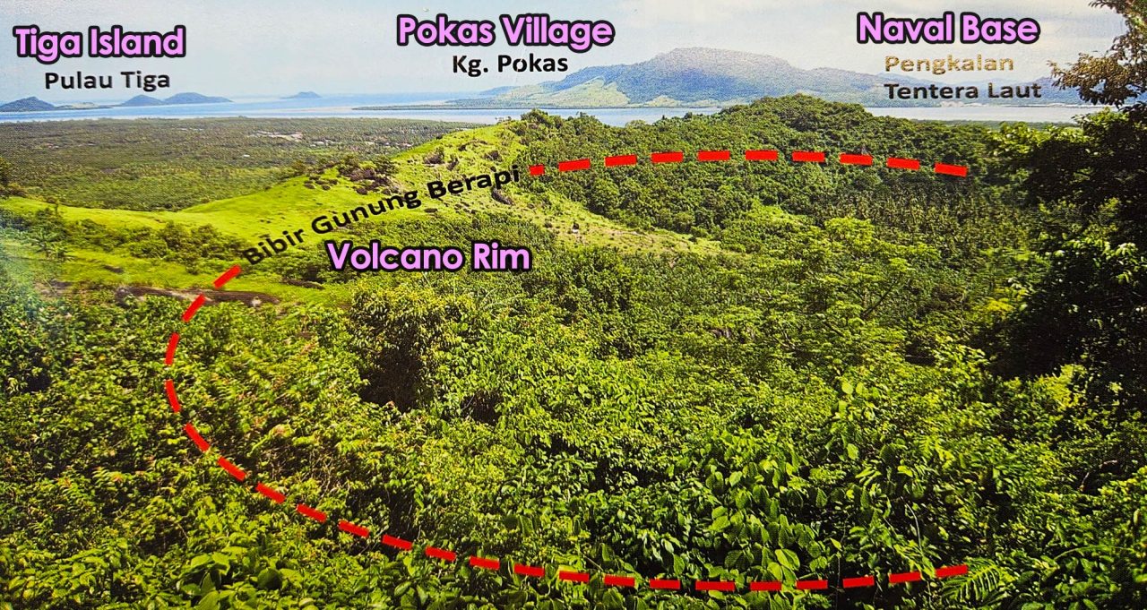 Volcano rim of Bukit Tengkorak