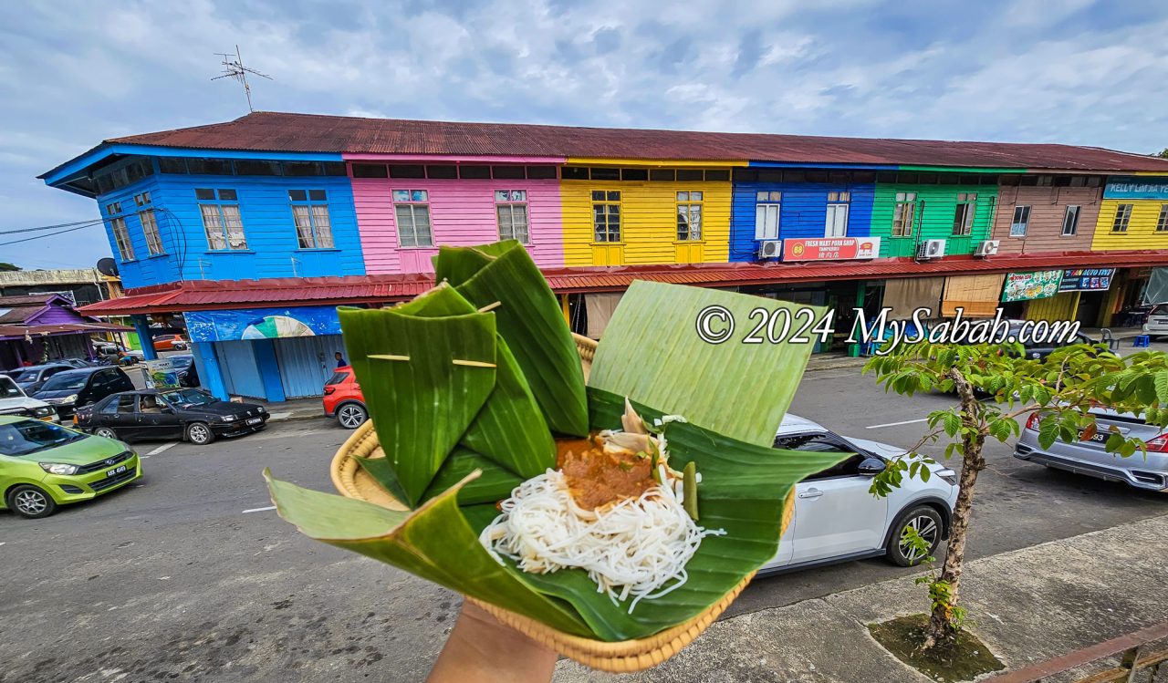 Pecal and the old shophouses of Tamparuli