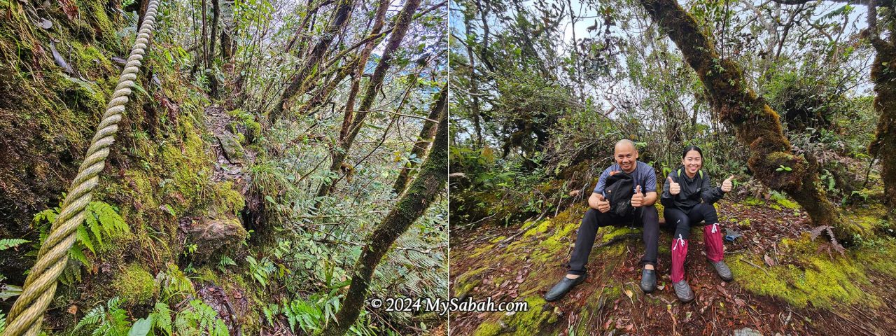 Left: You'll use a lot of rope for climbing, so wearing gloves is advisable. Right: Anti-leech socks can help prevent bites—unless you’re okay with donating some blood like this guy!